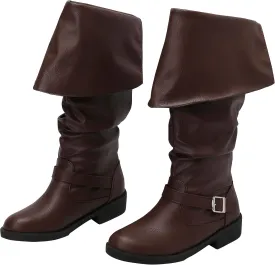 ACE SHOCK Men's Medieval Pirate Boots Renaissance Cosplay Boot for Men Halloween Costume Shoes