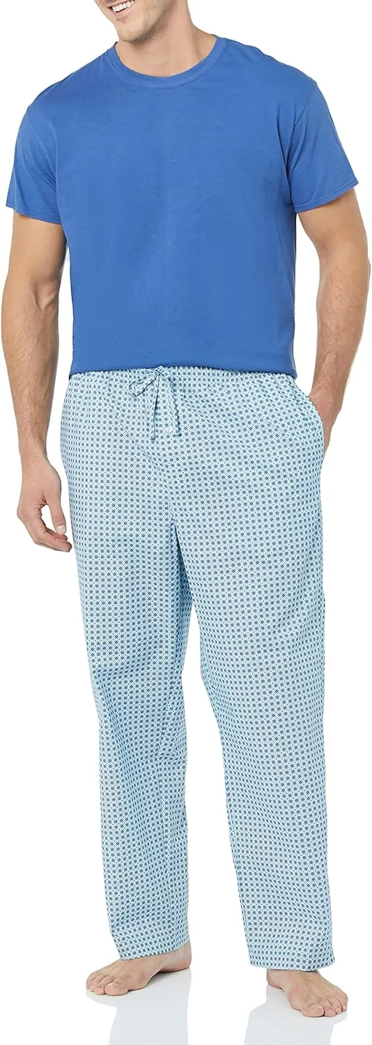 Amazon Essentials Men's Straight-Fit Woven Pajama Pant with Pockets