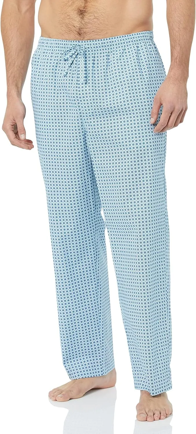 Amazon Essentials Men's Straight-Fit Woven Pajama Pant with Pockets