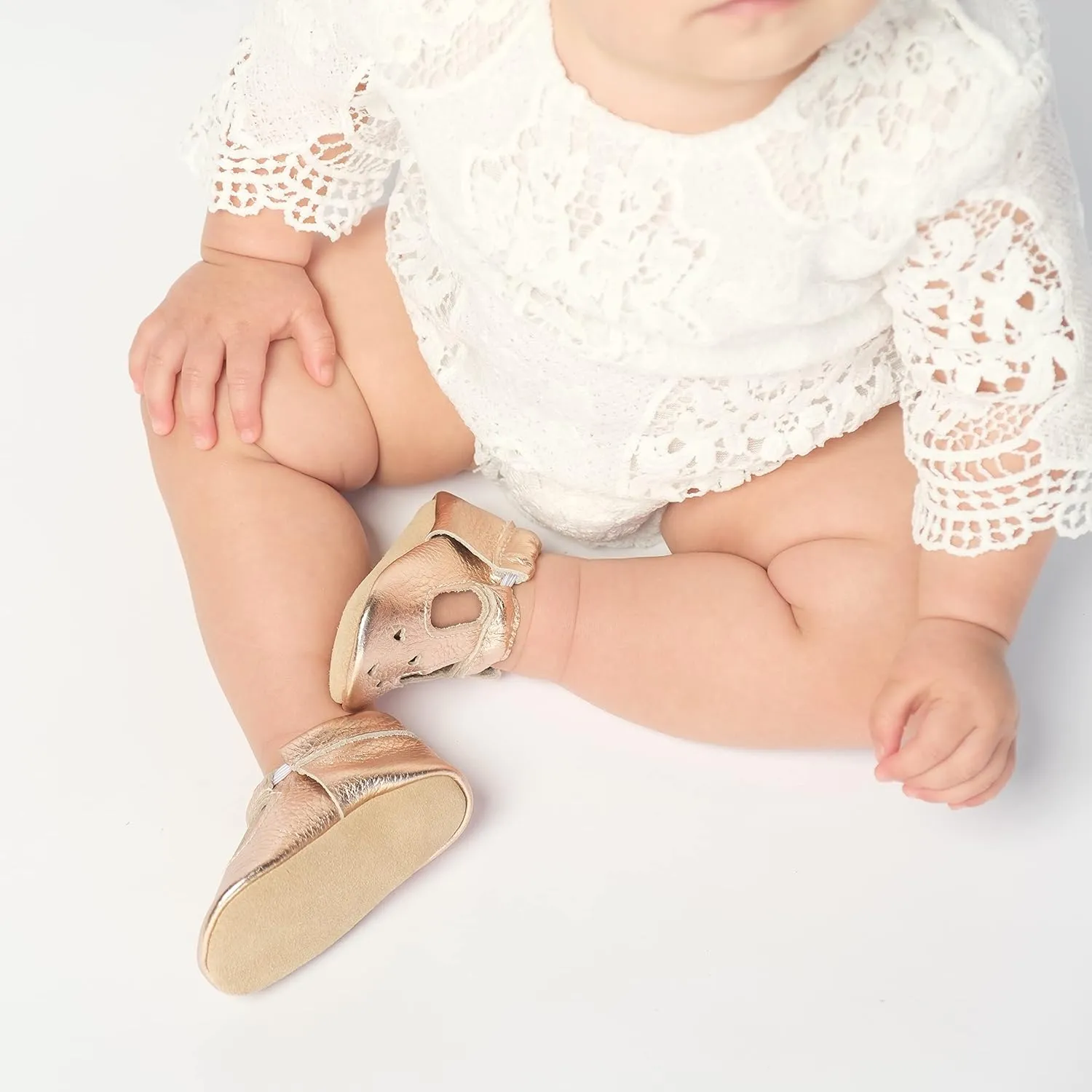 BirdRock Baby Mary Jane Moccasins - Genuine Leather Soft Sole Baby Girl Shoes for Newborns, Infants, Babies, and Toddlers