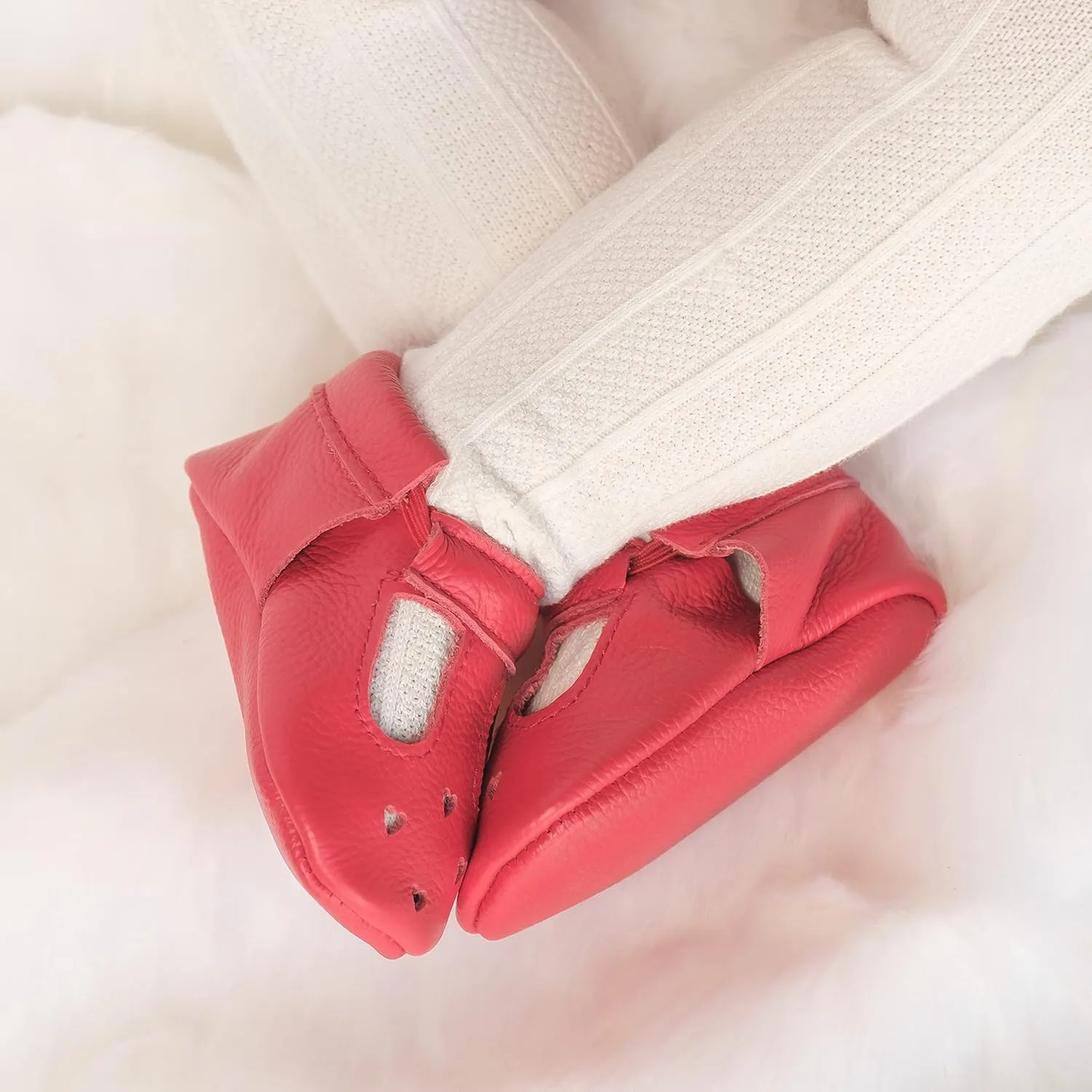 BirdRock Baby Mary Jane Moccasins - Genuine Leather Soft Sole Baby Girl Shoes for Newborns, Infants, Babies, and Toddlers