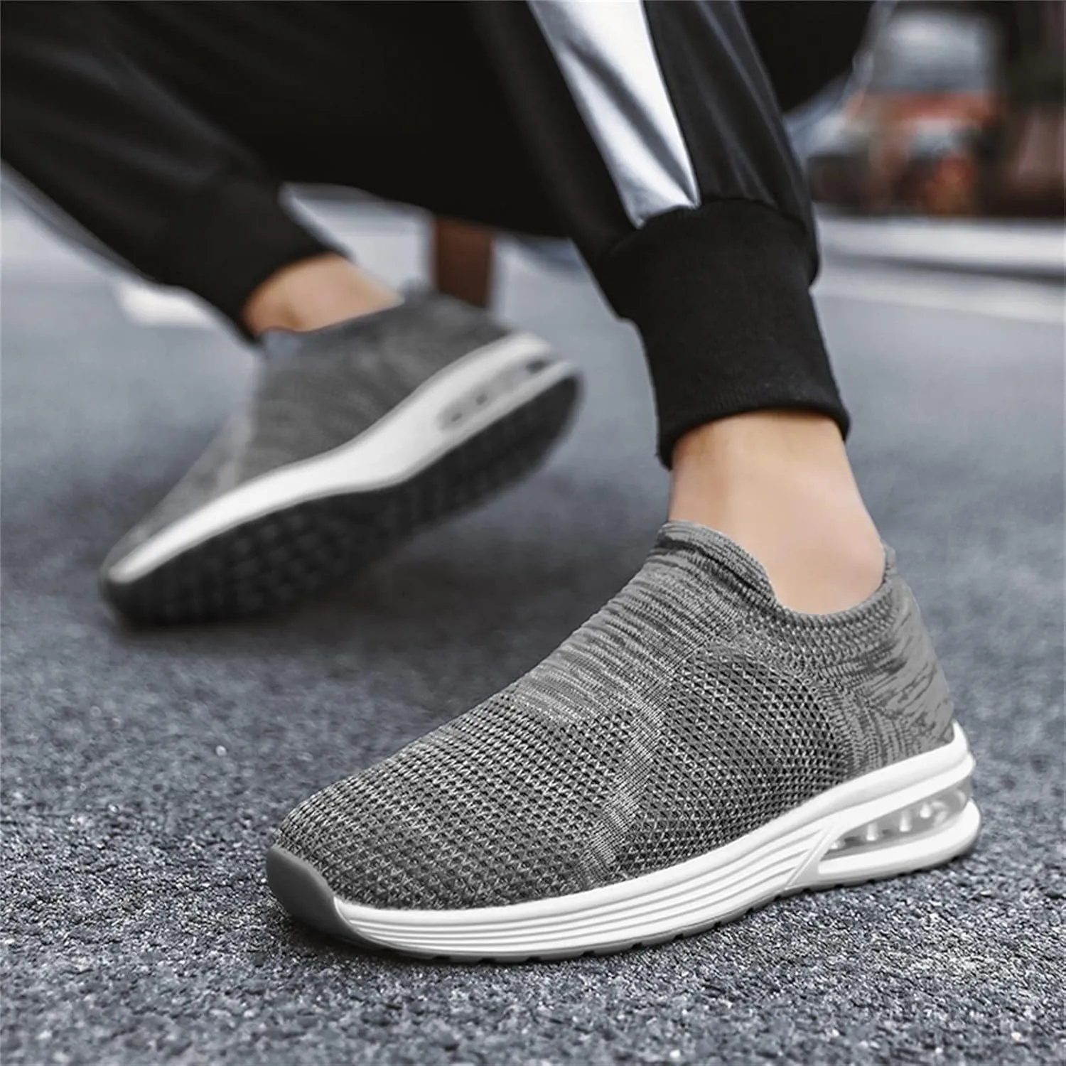 Breathable Walking Shoes for Men Lightweight Breathable Slip on Running Shoe Men's Classic Casual Walking Shoes