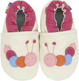 Carozoo Black Cat White S Unisex Baby Soft Sole Leather Shoes