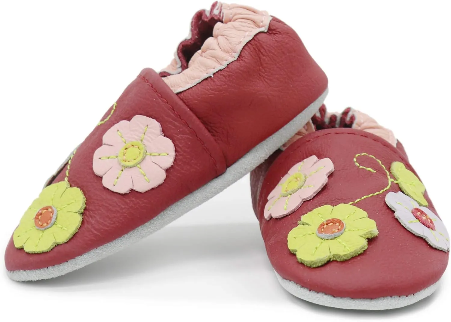 Carozoo Black Cat White S Unisex Baby Soft Sole Leather Shoes
