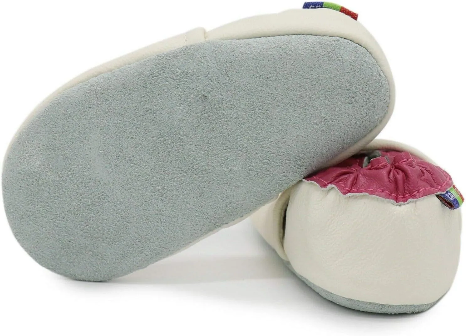 Carozoo Black Cat White S Unisex Baby Soft Sole Leather Shoes