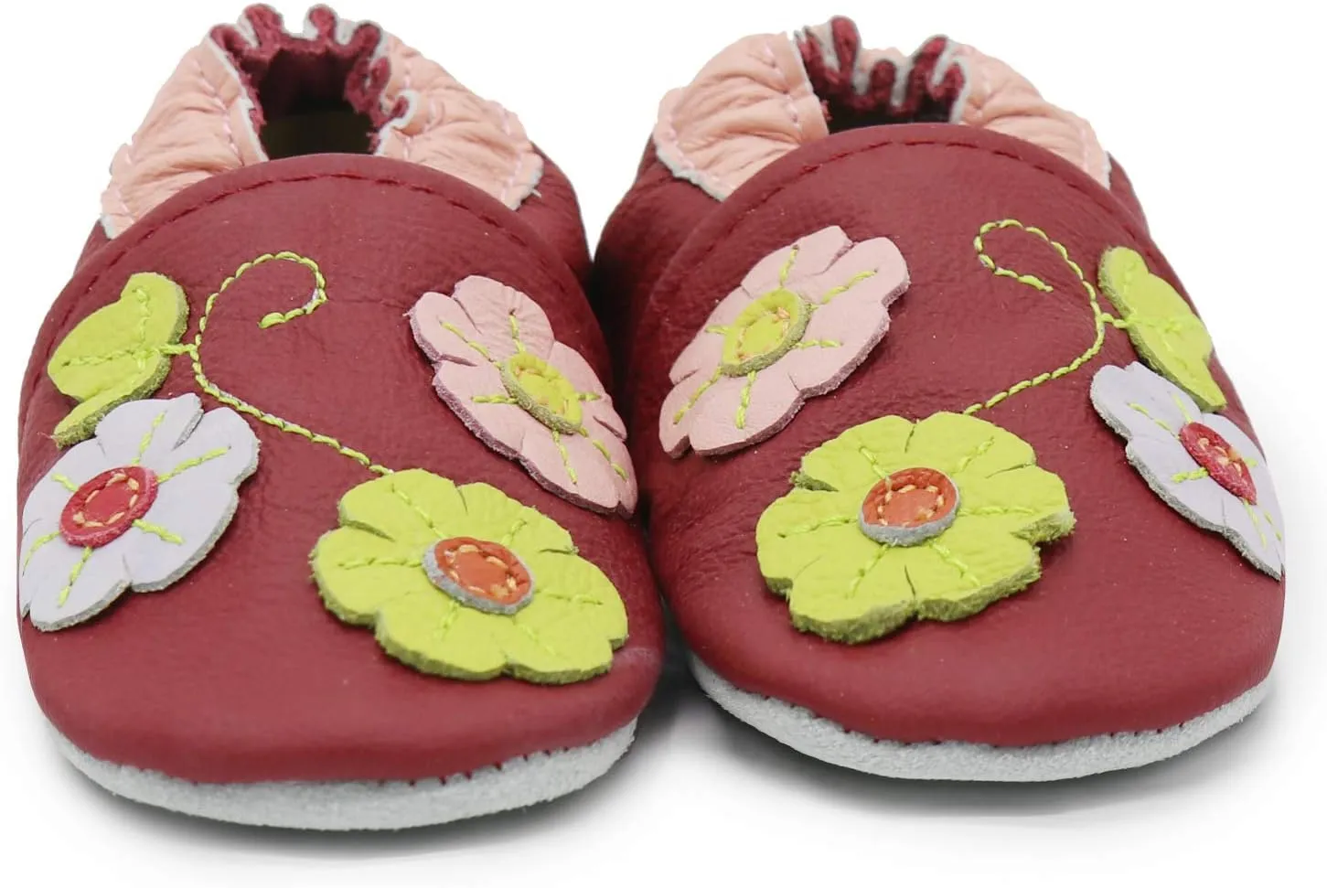 Carozoo Black Cat White S Unisex Baby Soft Sole Leather Shoes