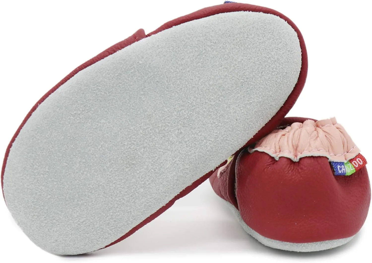 Carozoo Black Cat White S Unisex Baby Soft Sole Leather Shoes