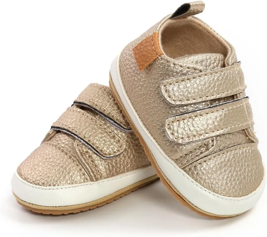 Clowora Baby Boys Girls Shoes Non-Slip Rubber Sole Sneakers Infant First Walking Toddler Crib Shoes Newborn Loafers Flats.