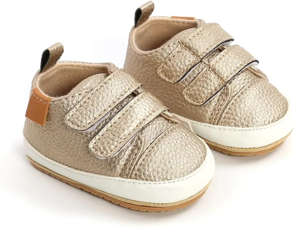 Clowora Baby Boys Girls Shoes Non-Slip Rubber Sole Sneakers Infant First Walking Toddler Crib Shoes Newborn Loafers Flats.