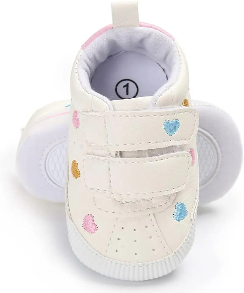 Clowora Baby Boys Girls Shoes Non-Slip Rubber Sole Sneakers Infant First Walking Toddler Crib Shoes Newborn Loafers Flats.