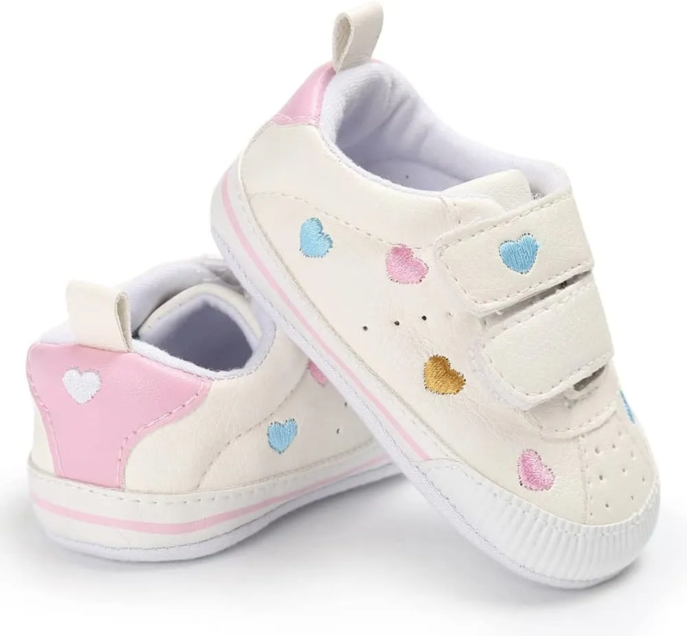 Clowora Baby Boys Girls Shoes Non-Slip Rubber Sole Sneakers Infant First Walking Toddler Crib Shoes Newborn Loafers Flats.