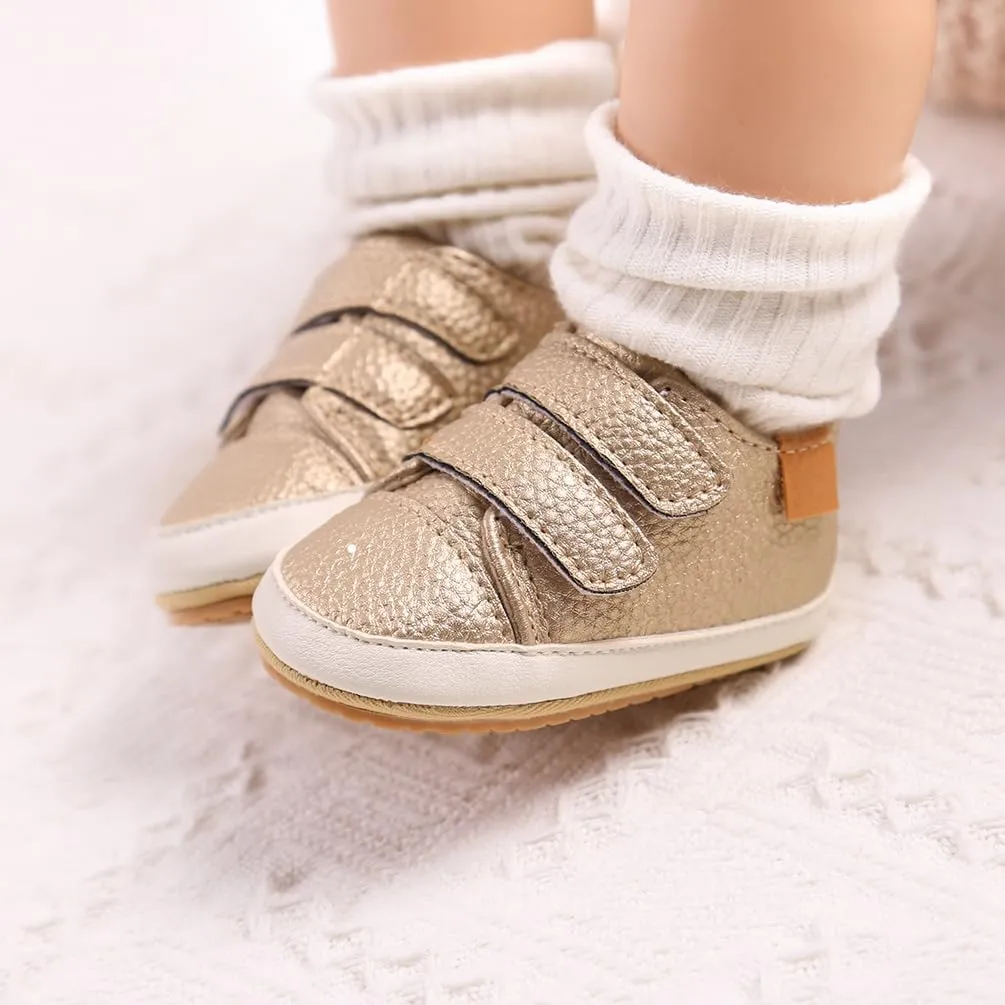 Clowora Baby Boys Girls Shoes Non-Slip Rubber Sole Sneakers Infant First Walking Toddler Crib Shoes Newborn Loafers Flats.