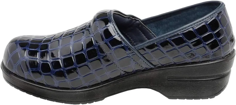 CUSHIONAIRE Women's Claire Slip-On Clog, Vegan Leather, Memory Foam, Lightweight Comfort Clog with 1.5-Inch Heel