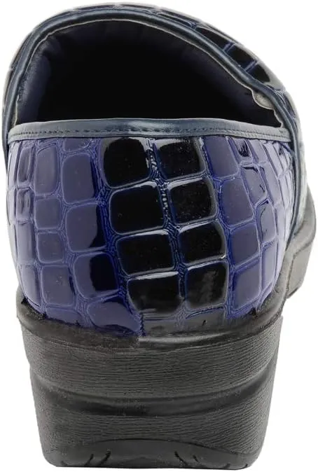 CUSHIONAIRE Women's Claire Slip-On Clog, Vegan Leather, Memory Foam, Lightweight Comfort Clog with 1.5-Inch Heel