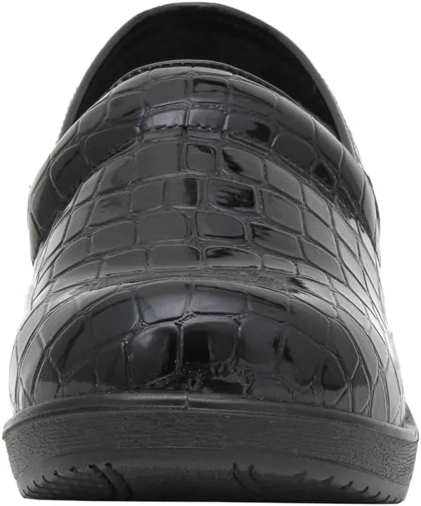 CUSHIONAIRE Women's Claire Slip-On Clog, Vegan Leather, Memory Foam, Lightweight Comfort Clog with 1.5-Inch Heel