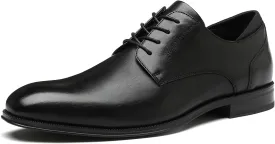 DECARSDZ Mens Classic Formal Oxford Lace Up Wedding Pointed Toe Dress Shoes Black