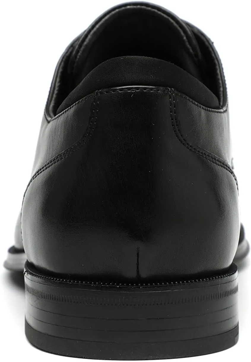 DECARSDZ Mens Classic Formal Oxford Lace Up Wedding Pointed Toe Dress Shoes Black