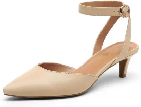 DREAM PAIRS Kitten Heels for Women Low Heel Dress Shoes Wedding Dress Closed Toe Pump Shoes