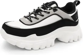 DREAM PAIRS Women Platform Chunky Fashion Sneakers Walking Lace-Up Comfortable Sport Stylish Lightweight Classic Casual Work Tennis Shoes