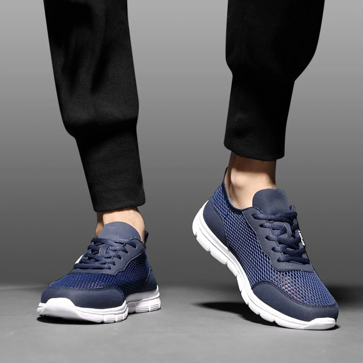 Grounded Footwear for Men Comfortable Breathable Stretch Canvas Slip on Sneaker Men's Breathable Barefoot Shoes