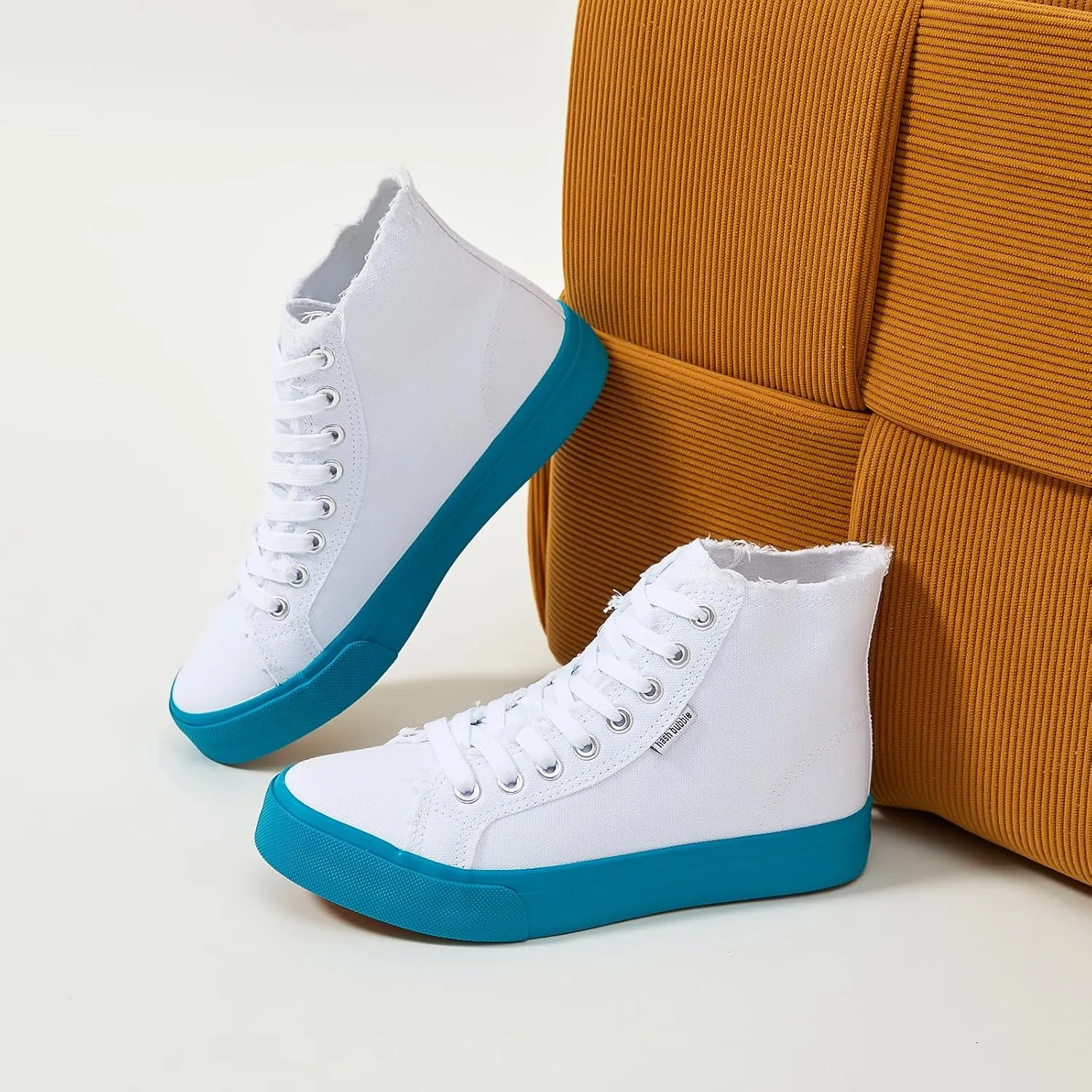 hash bubbie Unisex Canvas High top Sneakers Women's Classic Fashion High Tops Canvas Shoes Casual Tennis Shoes for Men