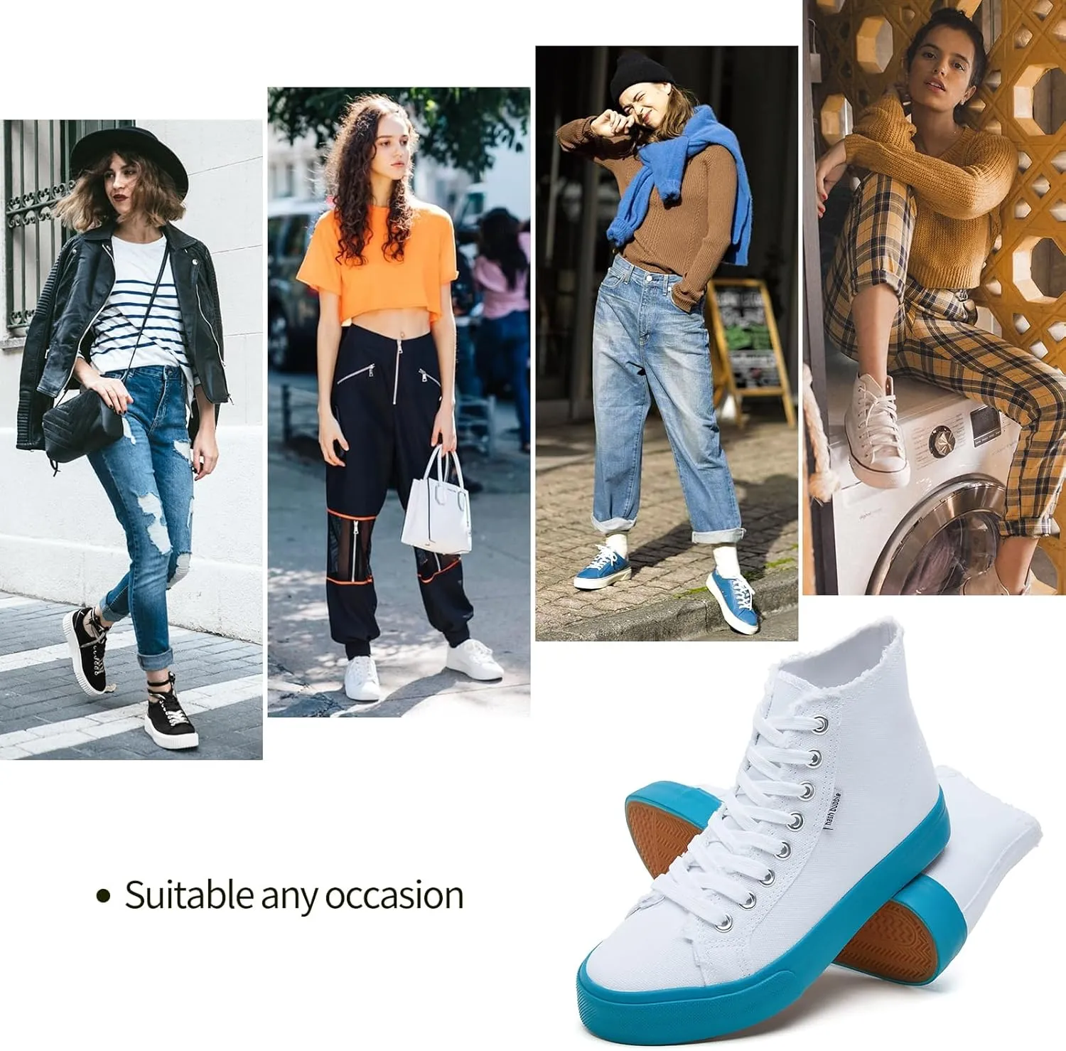 hash bubbie Unisex Canvas High top Sneakers Women's Classic Fashion High Tops Canvas Shoes Casual Tennis Shoes for Men