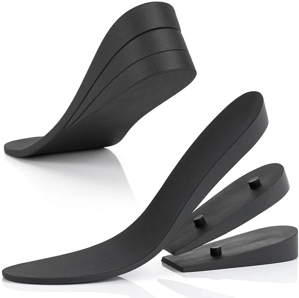 Height Increase Insoles for Men (3 Layers 1" to 3" Inch Boost) Adjustable Heel Lifts (Mens 10-12.5)