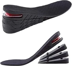 Height Increase Insoles for Men, 4 Layers Shoe Height Inserts to Make You Taller, Multi-Layer Invisible Boosting Lifts Soles for Women Kit with Air Cushion Heel Height 3.54 Inch