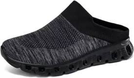 Jakcuz Men Mules Backless Sneakers Breathable Open Back Casual Slippers for Men