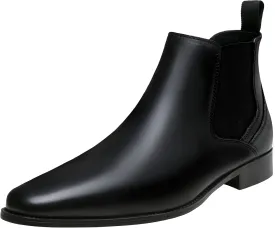 Jousen Men's Chelsea Boots Polished Premium Leather Ankle Dress Boots Classic Retro Slip On Boots for Men