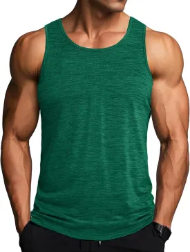 MAGCOMSEN Men's Tank Tops Quick Dry Workout Sleeveless Gym Muscle Shirts Athletic Bodybuilding Tee Shirt