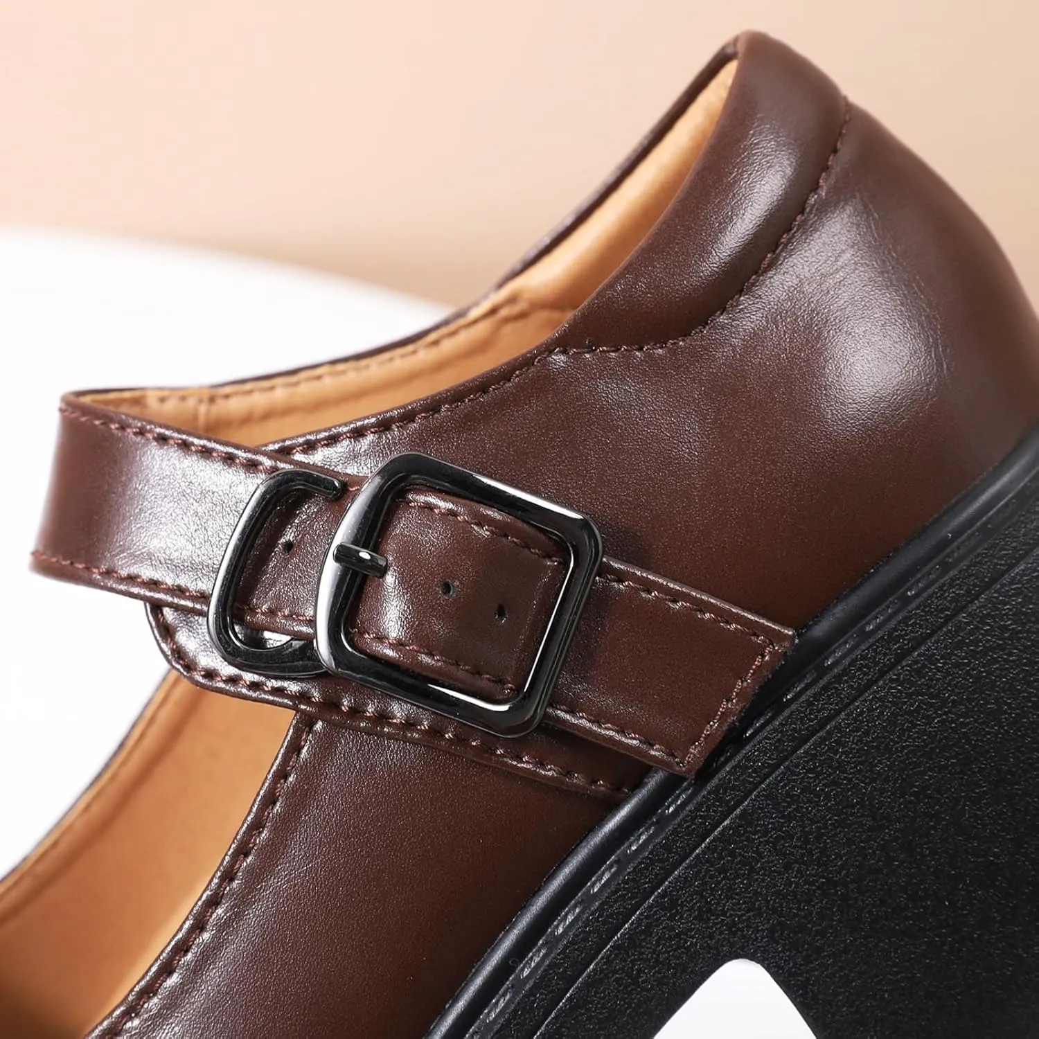 Mary Jane Shoes Women Platform Mary Janes for Women Round Toe Chunky Heels Women's Pumps Fashion Classic Comfortable Dressy Business Casual Shoes Dress Shoes
