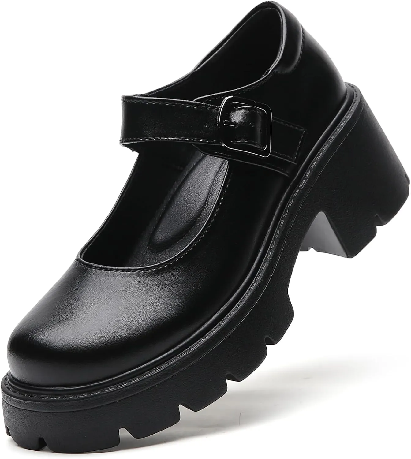 Mary Jane Shoes Women Platform Mary Janes for Women Round Toe Chunky Heels Women's Pumps Fashion Classic Comfortable Dressy Business Casual Shoes Dress Shoes
