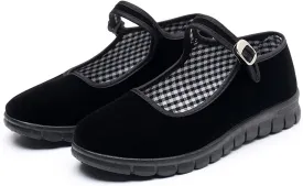 Mary Jane Shoes Women Velvet Flats ShoesChinese Shoes Yoga Ballet Dance Shoes