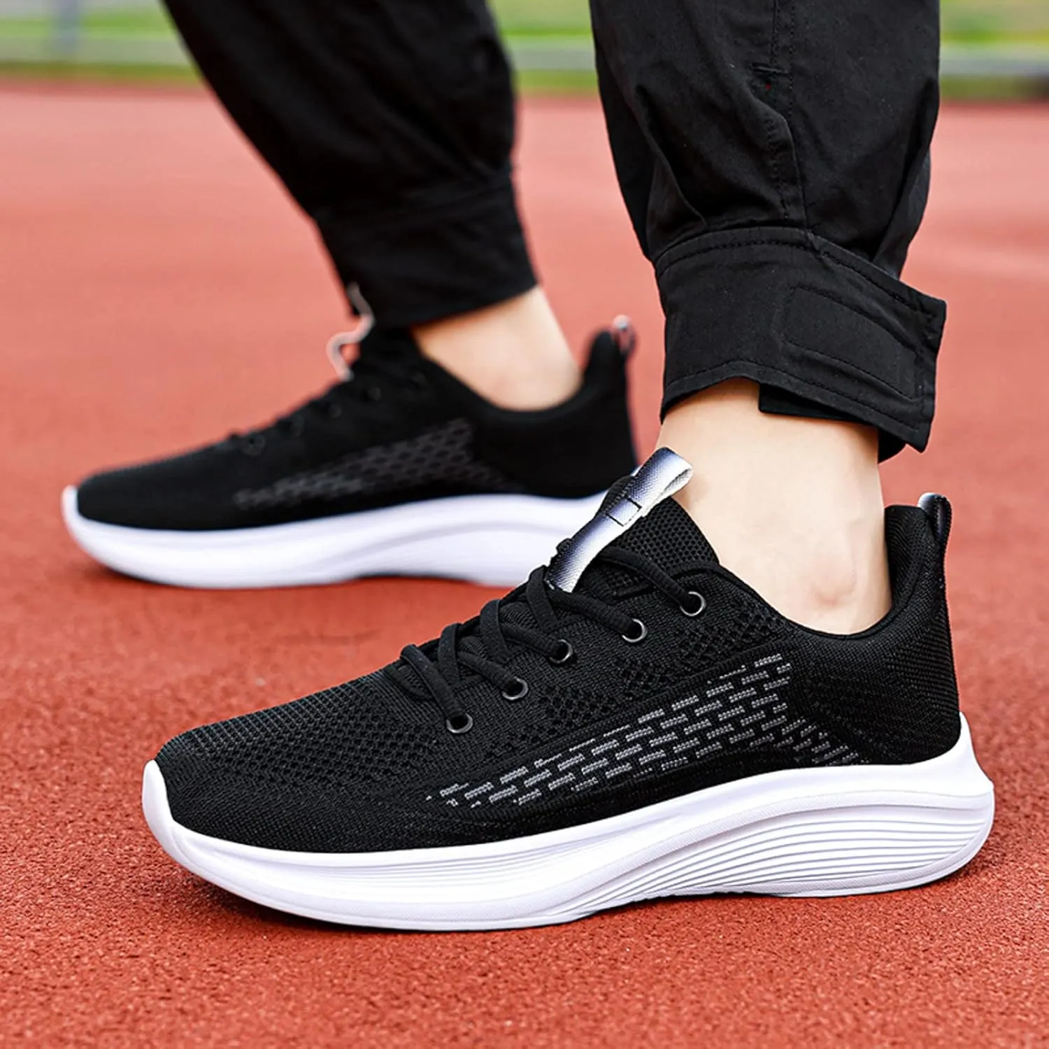 Men's Breathable Mesh Running Shoes Lightweight Breathable Slip On Running Shoe Lightweight Work Shoes for Men