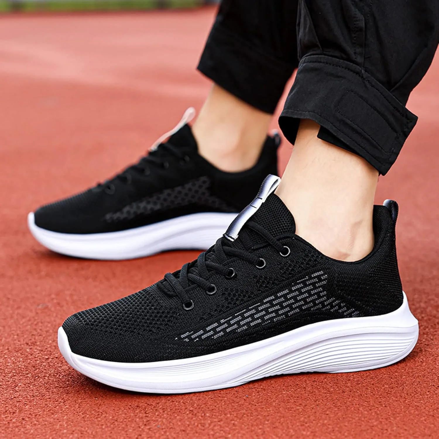 Men's Breathable Mesh Running Shoes Lightweight Breathable Slip On Running Shoe Lightweight Work Shoes for Men