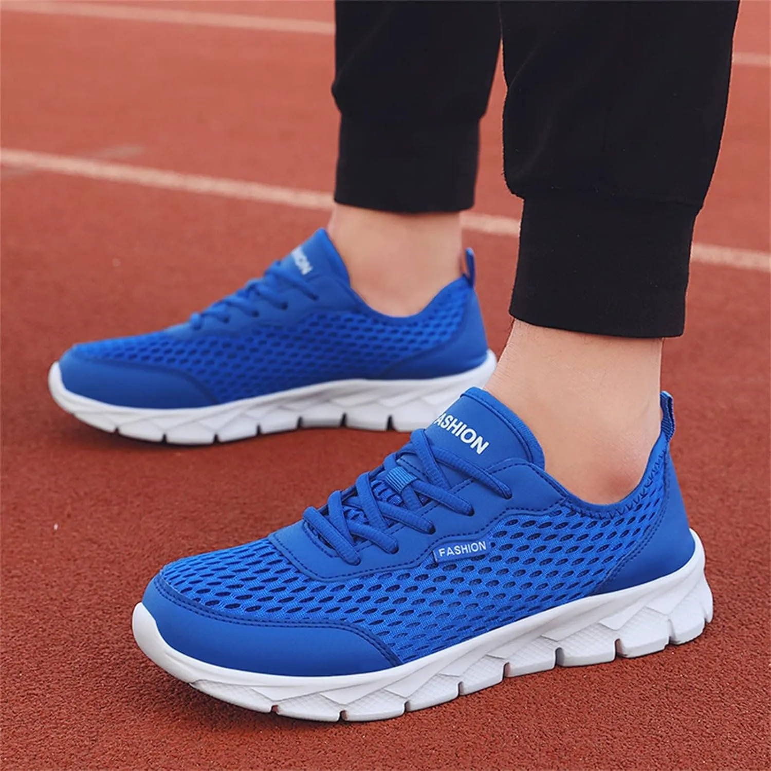 Men's Breathable Mesh Running Shoes Lightweight Breathable Slip on Running Shoe Men's Breathable Barefoot Shoes
