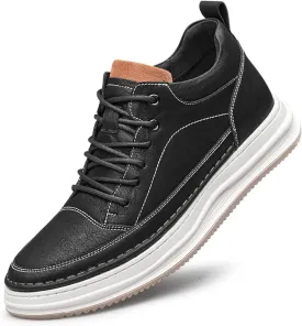 Men's Elevator Shoes Classic Casual Dress Increasing Height Oxford Shoes Casual Ankle Boots Outdoor Walking Shoes Slip On Sneakers