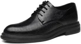 Men's Invisible Height Increasing Elevator Shoes,Formal Derby Oxfords - 2 Inches Taller for Business Dinners