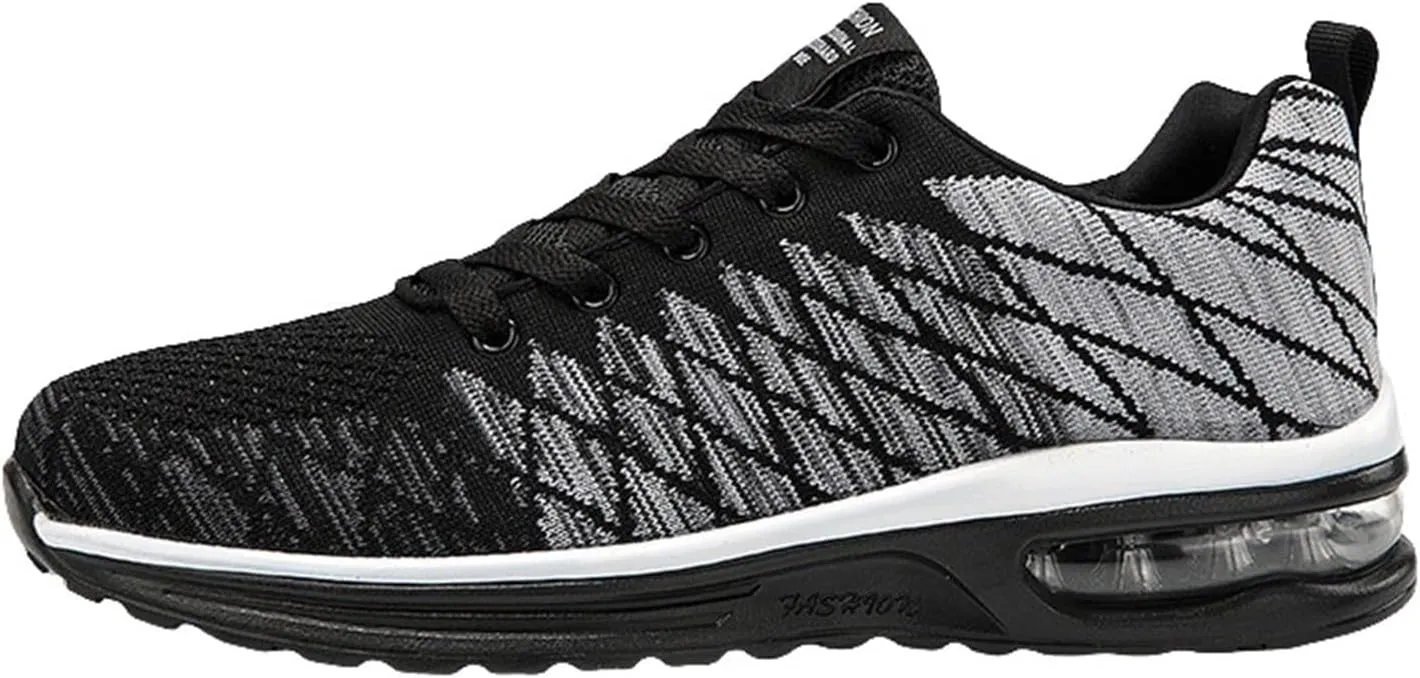 Men's Lace Up Memory Foam Sneakers Lightweight Breathable Slip On Running Shoe Lightweight Work Shoes for Men