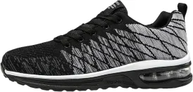 Men's Lace Up Memory Foam Sneakers Lightweight Breathable Slip On Running Shoe Lightweight Work Shoes for Men