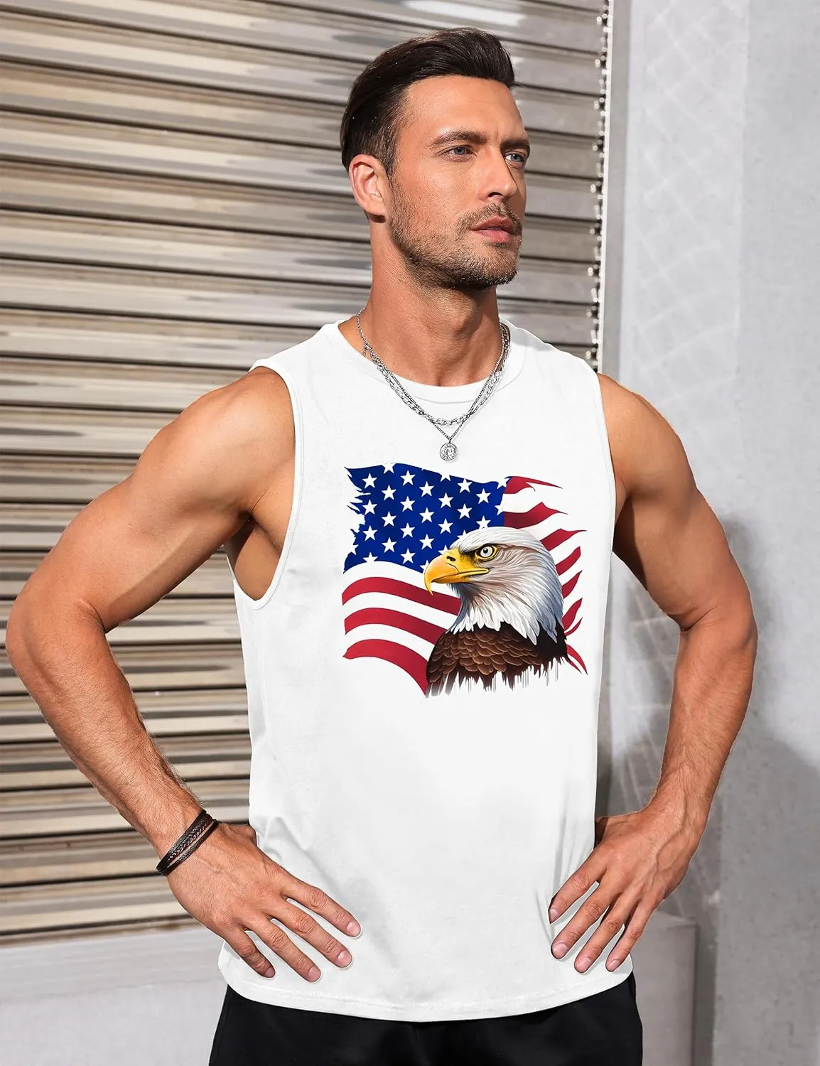 Mens Tank Tops Beach Summer Sleeveless Shirts Graphic Palm Tree Vacation Tanks Muscle Gym Tank Top