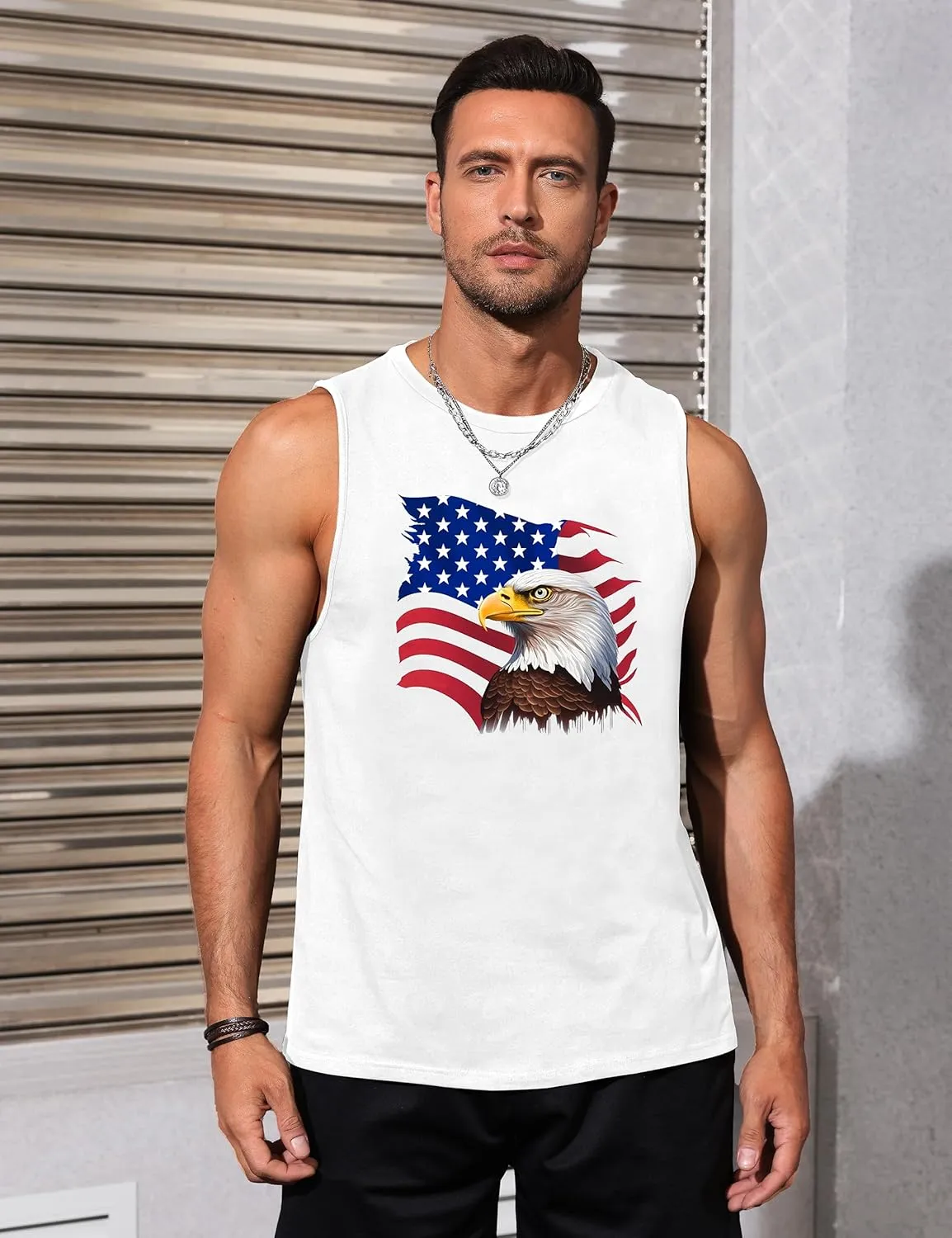 Mens Tank Tops Beach Summer Sleeveless Shirts Graphic Palm Tree Vacation Tanks Muscle Gym Tank Top