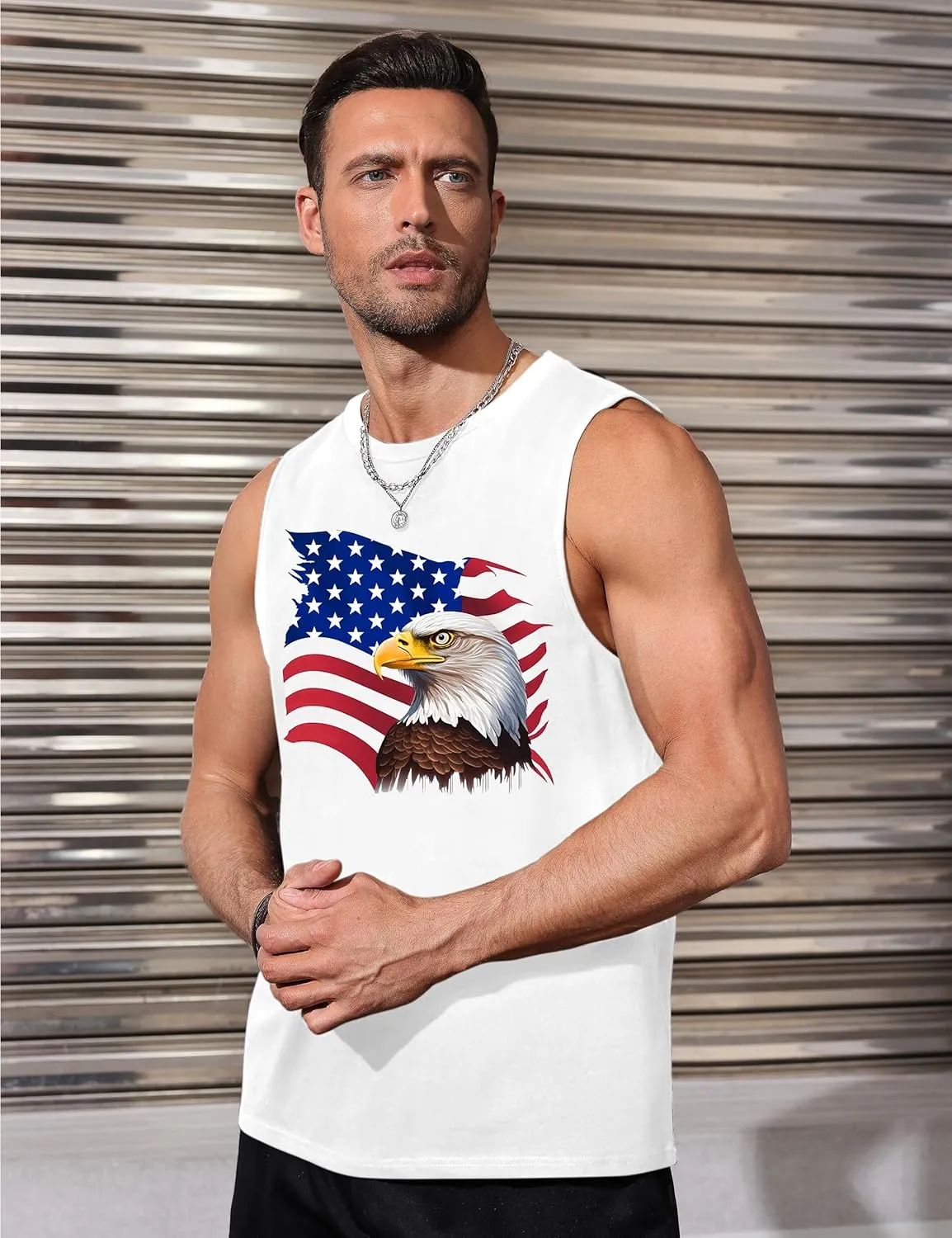 Mens Tank Tops Beach Summer Sleeveless Shirts Graphic Palm Tree Vacation Tanks Muscle Gym Tank Top