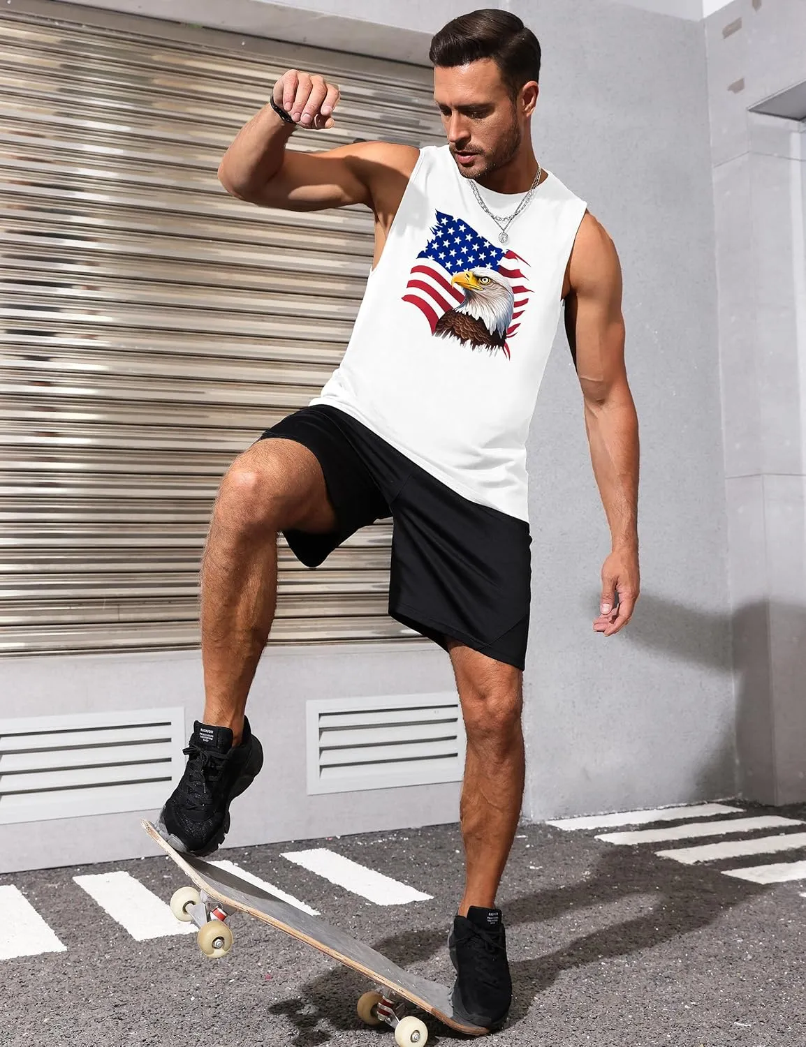 Mens Tank Tops Beach Summer Sleeveless Shirts Graphic Palm Tree Vacation Tanks Muscle Gym Tank Top