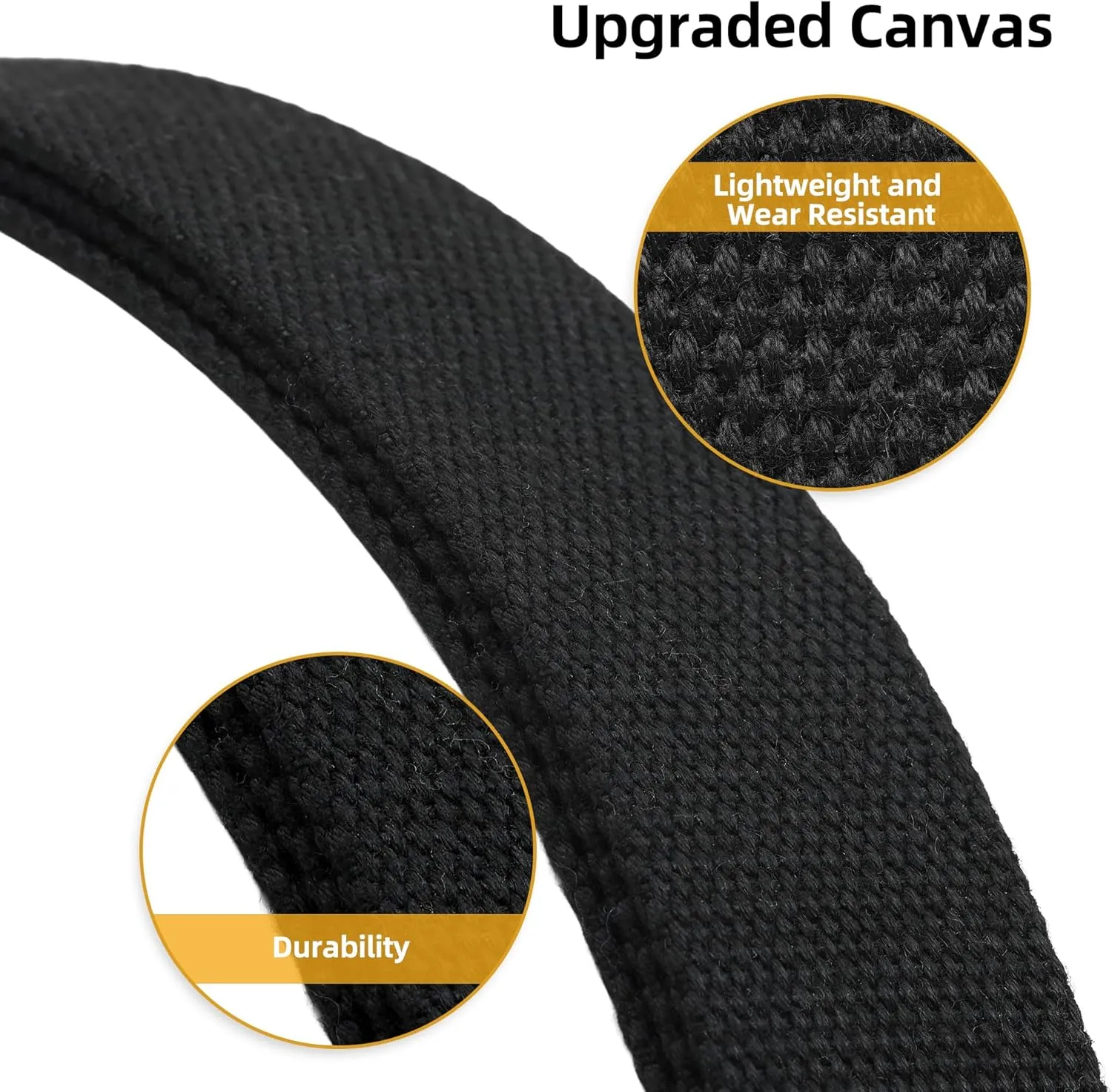 Mile High Life Cut To Fit Canvas Web Belt Size Up to 52" with Flip-Top Solid Black Military Buckle