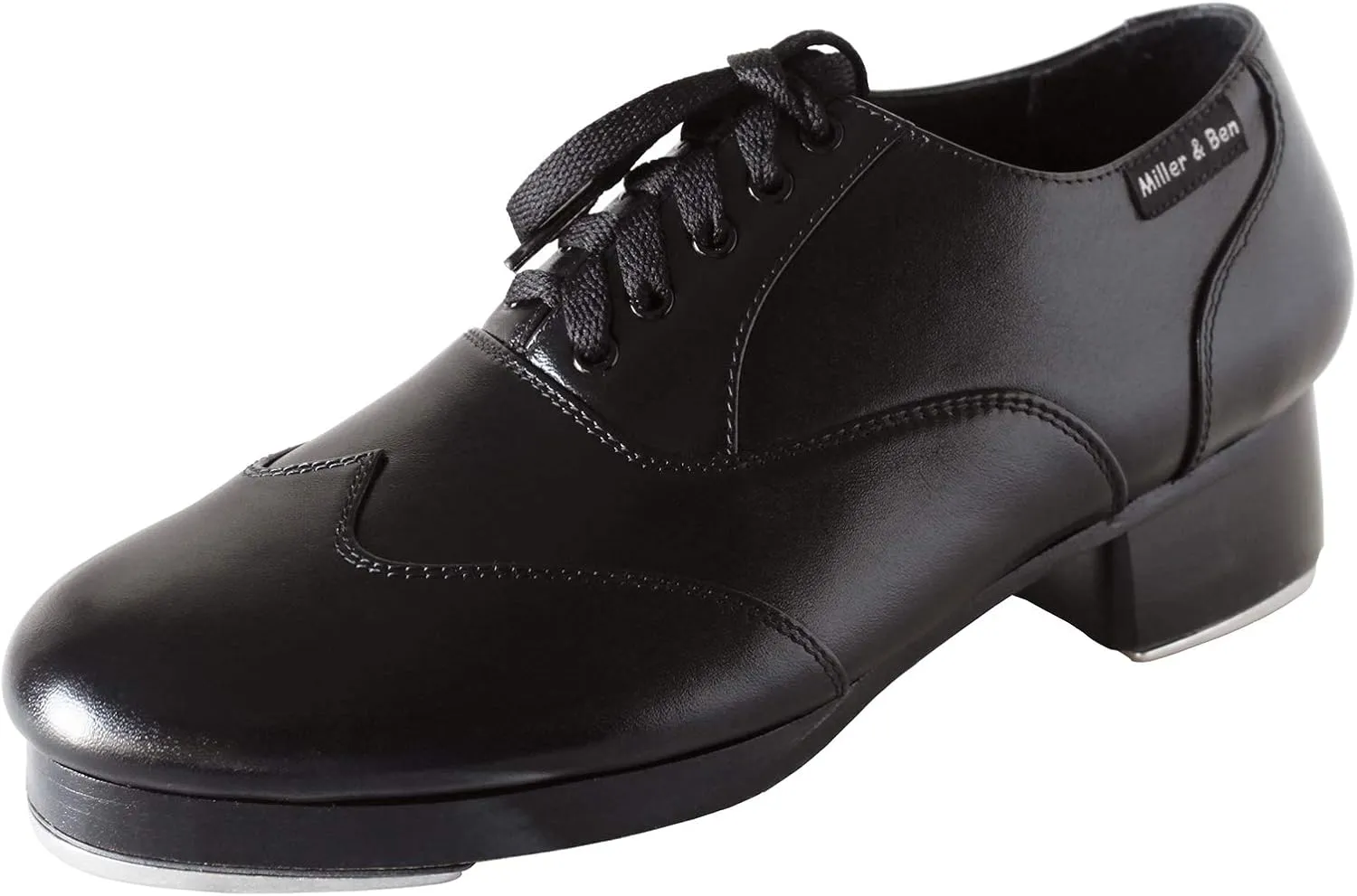 Miller & Ben Tap Shoes, Triple Threat, All Black Professional Tap Shoes