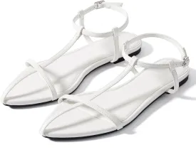 N.N.G Women Flat Sandals Dressy Srtappy Slingback Mules Cute Evening Vegan Leather Gladiator Designer Pretty Casual Pointed Open Toe