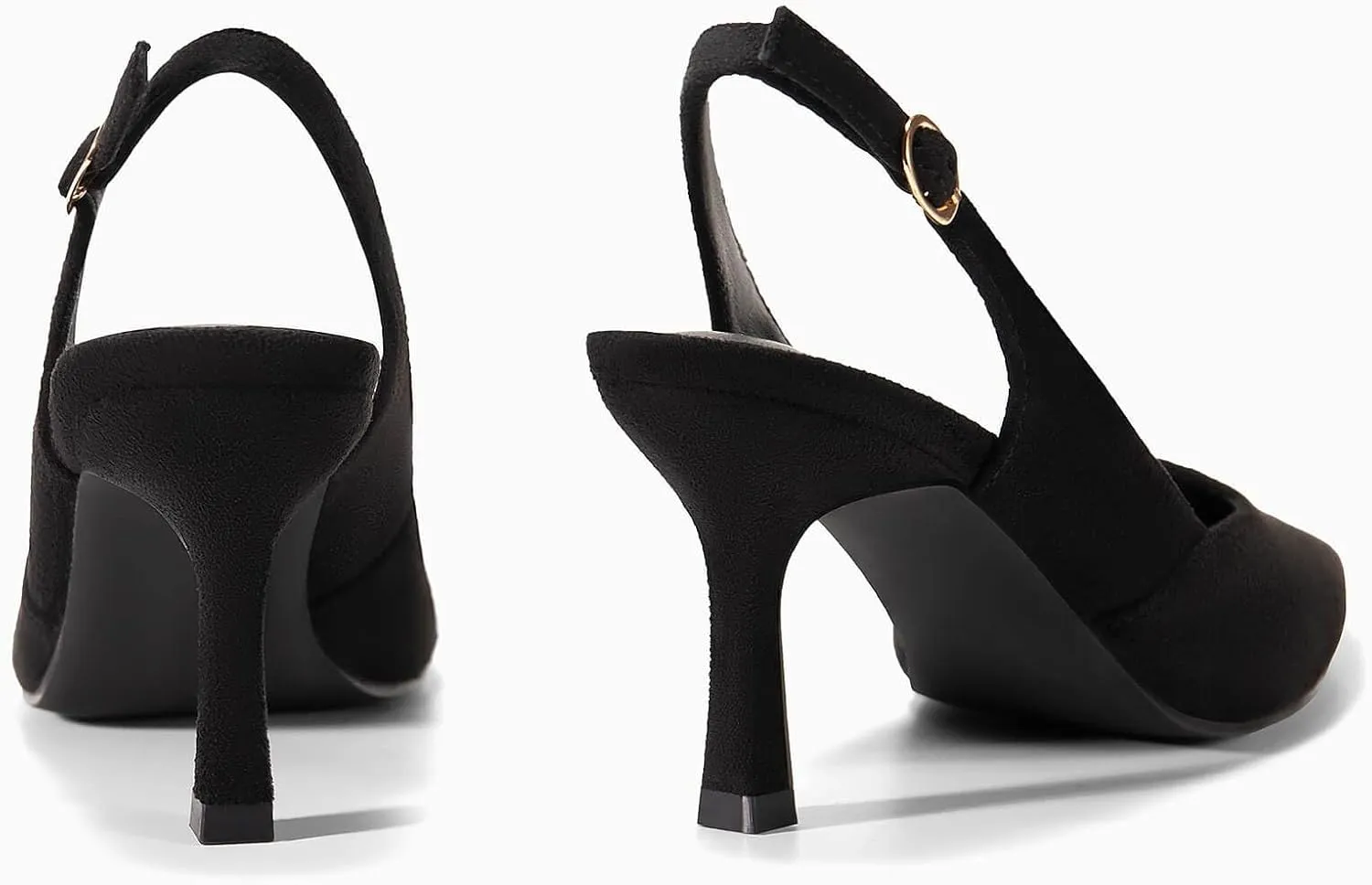 Rilista Women's Slingback Kitten Heels Closed Pointed Toe Wedding Party Dress Pumps Shoes