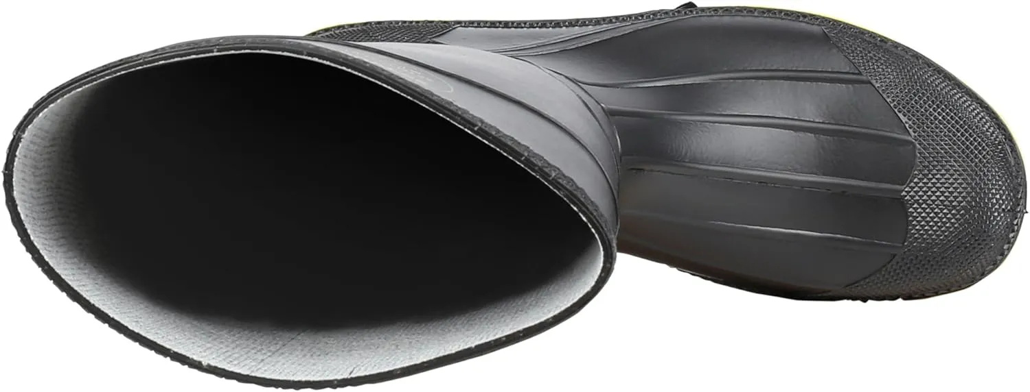 Servus XTP 15" PVC Chemical-Resistant Steel Toe Men's Work Boots, Black, Yellow & Gray, 11